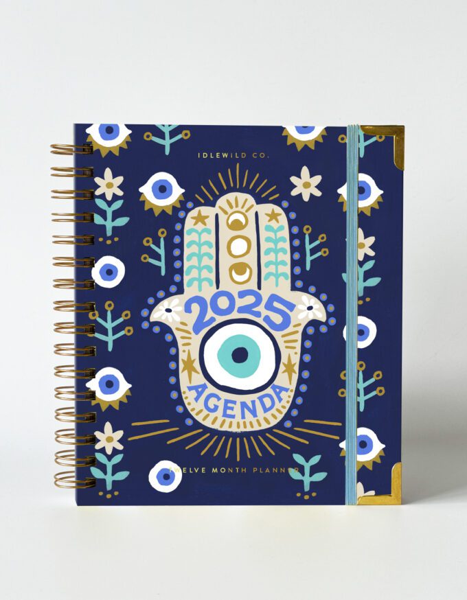 Indigo Hamsa 2025 Spiral-Bound Planner