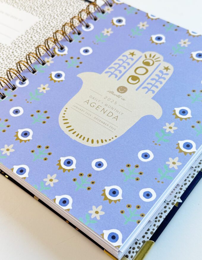 Indigo Hamsa 2025 Spiral-Bound Planner