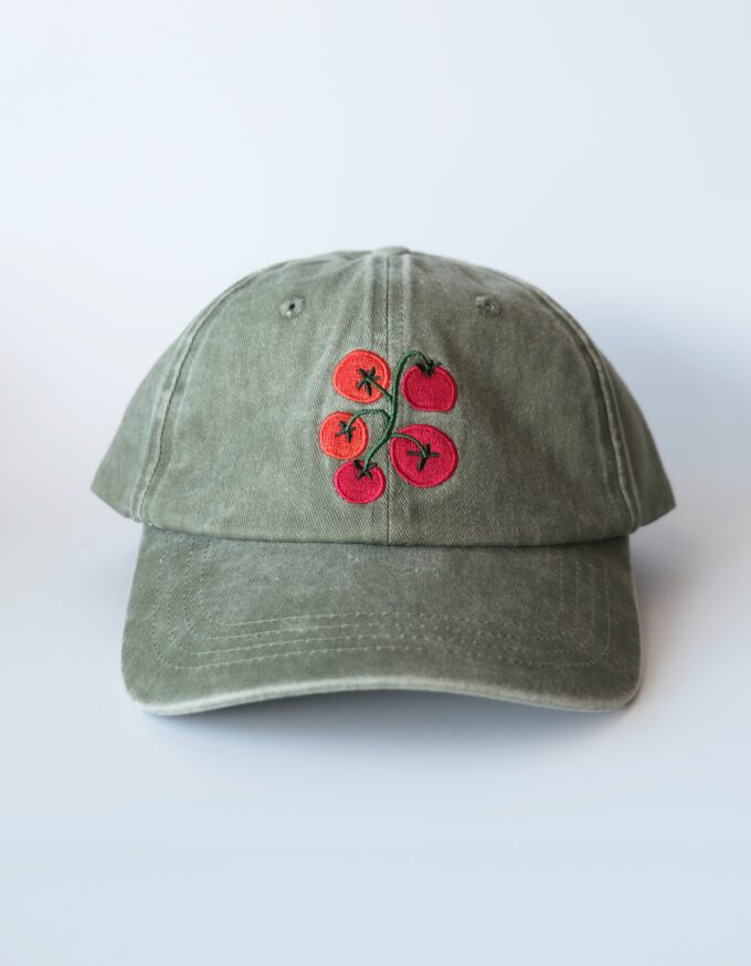 Tomato Vine Embroidered Hat