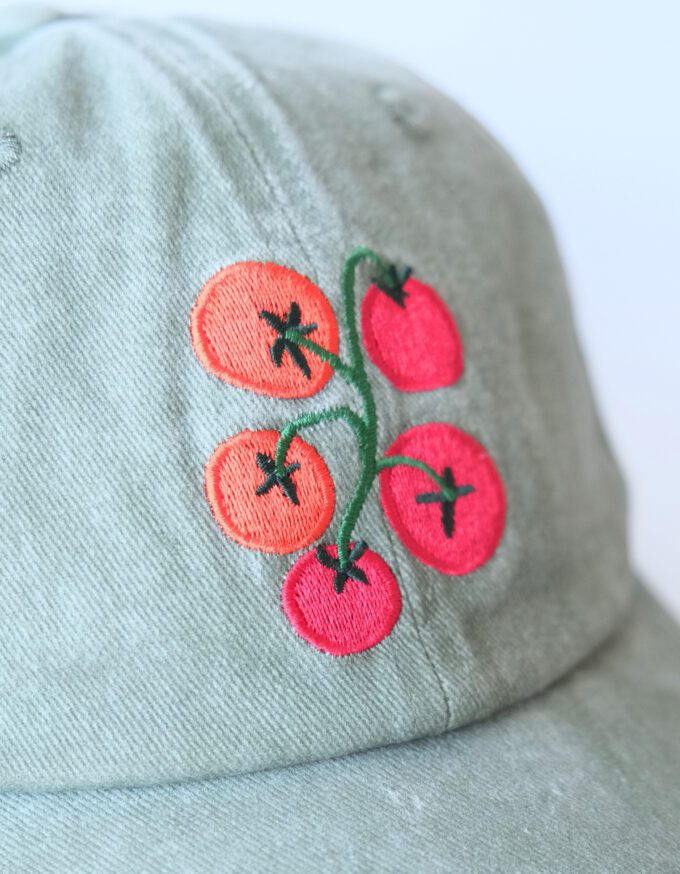 Tomato Vine Embroidered Hat