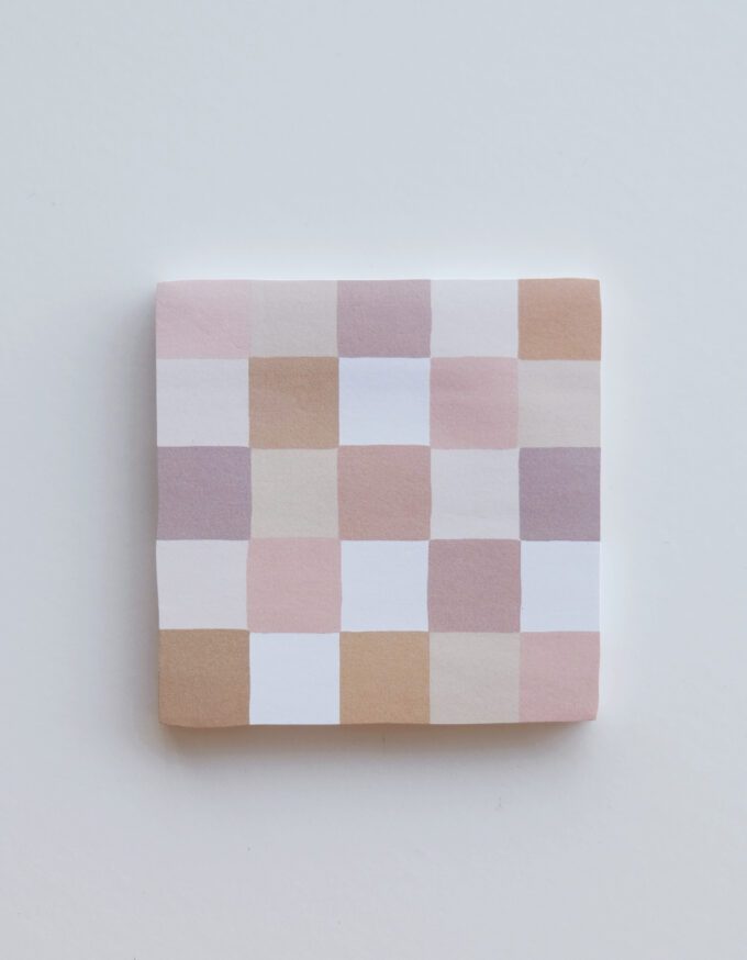 Nude Checks Die-Cut Sticky Note Pad