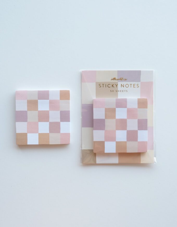 Nude Checks Die-Cut Sticky Note Pad