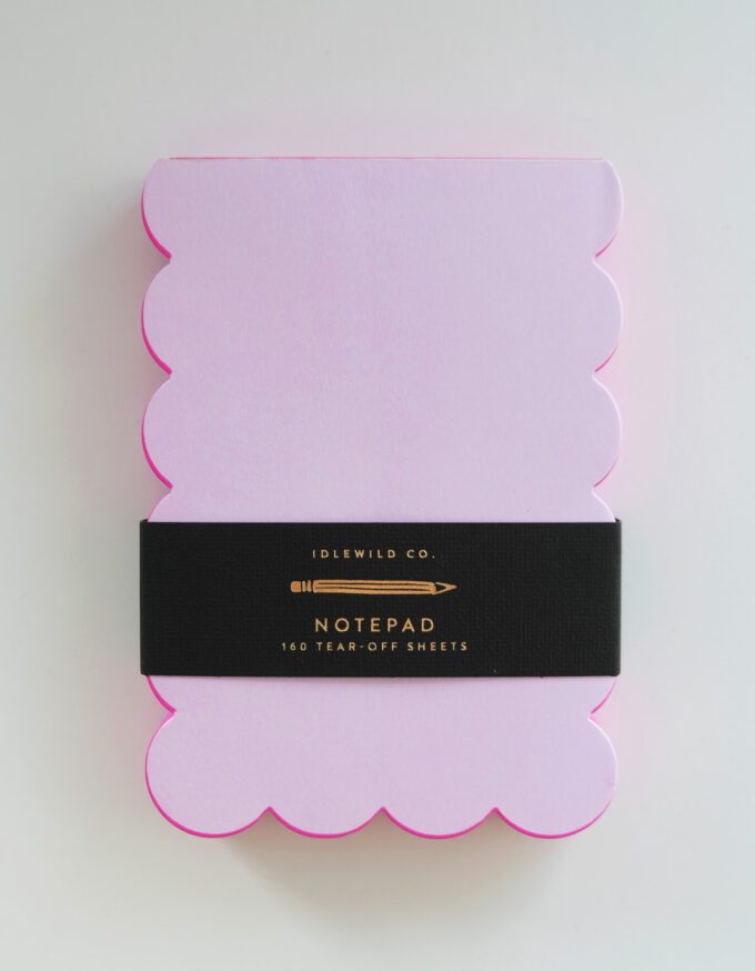 Scalloped Shaped Pad | Lilac + Hot Pink