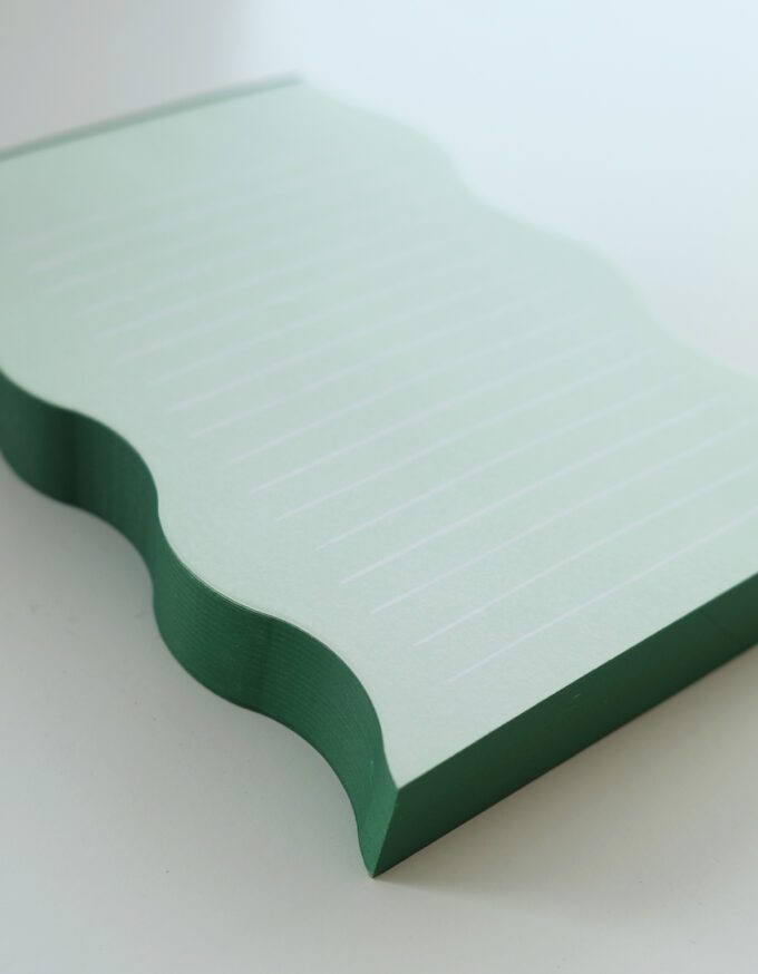 Wavy Shaped Pad | Mint + Evergreen