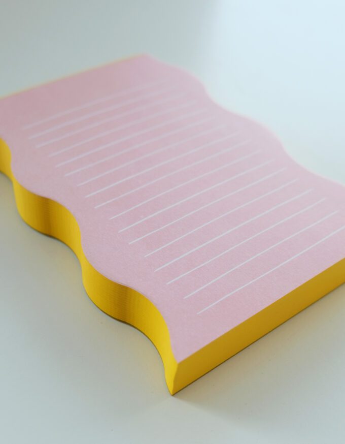 Wavy Shaped Pad | Pink + Yellow