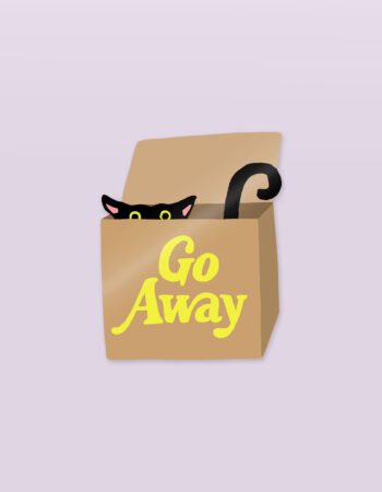 Die Cut Sticker | Go Away Cat